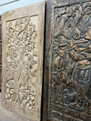 Vintage India Door Radha Krishna Barn Door Whitewash Boho Wall Art