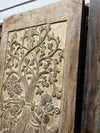 Vintage India Door Radha Krishna Barn Door Whitewash Boho Wall Art