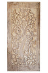 Vintage India Door Radha Krishna Barn Door Whitewash Boho Wall Art
