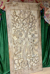 Vintage India Door Radha Krishna Barn Door Whitewash Boho Wall Art