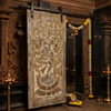 Hand Carved Wooden Panel 