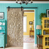 Vintage India Door Radha Krishna Barn Door Whitewash Boho Wall Art