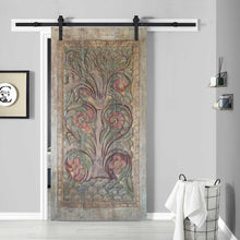  Kalpavriksha India Wall Art Carved Wood Custom Barn Door 84x41