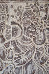 Ganesh Dancing Tall Hand Carved Ganesha Wall Panel 84x41
