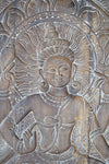 Meditating Shiva Indian Temple Wall Art Carved Barndoor 84x41