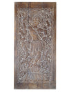 Vintage India Carved Shiva Wall Art, Sliding Barn Door, 84x42