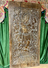Vintage Wall Art Hand-Carved Shiva Temple Barn Door Wall Accent 84x41