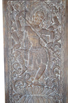 Vintage Wall Art Hand-Carved Shiva Temple Barn Door Wall Accent 84x41