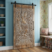  Vintage Wall Art Hand-Carved Shiva Temple Barn Door Wall Accent 