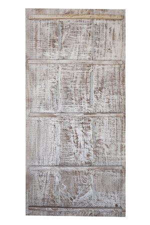 Vintage Wall Art Hand-Carved Shiva Temple Barn Door Wall Accent 84x41