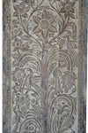 Tree of Life Carved Door, Whitewash Vintage Wood Barn Door 96