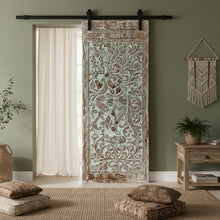  Vintage Krishna Carved Barn Door Wall Panel Indian Temple Art Decor 