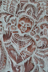 Vintage Carved Door Panel Wood Hindu Krishna Wall Art Decor 96x40