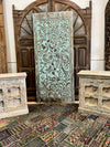 Vintage Krishna Carved Barn Door Wall Panel Indian Temple Art Decor 
