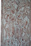 Artistic Vintage Indian Accent Wall art, Radha Krishna Interior Door 96x40