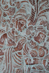 HandCarved Radha Krishna Barn Door Rustic Indian Wall Art 96x40