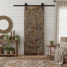  Vintage Indian Carved Ganesha Barn Door Wall Art Reclaimed Wood Wall Accent 