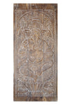 Vintage Indian Carved Ganesha Barn Door Wall Art Wall Accent 