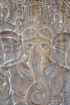 Vintage Indian Carved Ganesha Barn Door Wall Art Wall Accent 