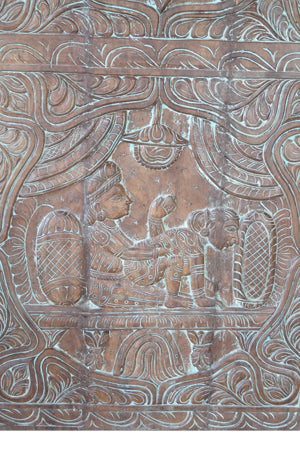 Kama Sutra Carved Door, Custom Unique Artistic Barn Door