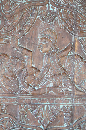 Vintage Kama Sutra Carved Wall Art Custom Door 72x35
