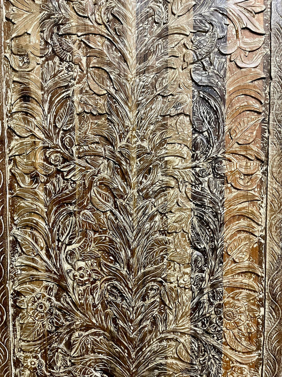 Tree Of Dreams Carved Sliding Barn Door Vintage Accent Door 96x42