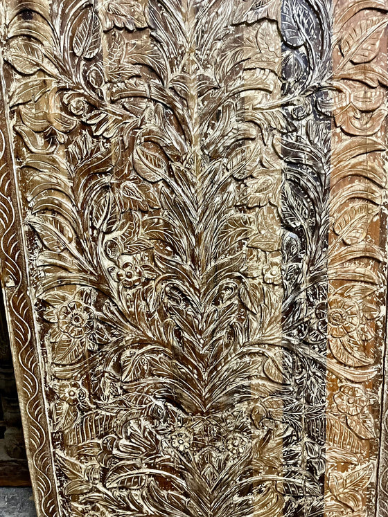 Tree Of Dreams Carved Sliding Barn Door Vintage Accent Door 96x42
