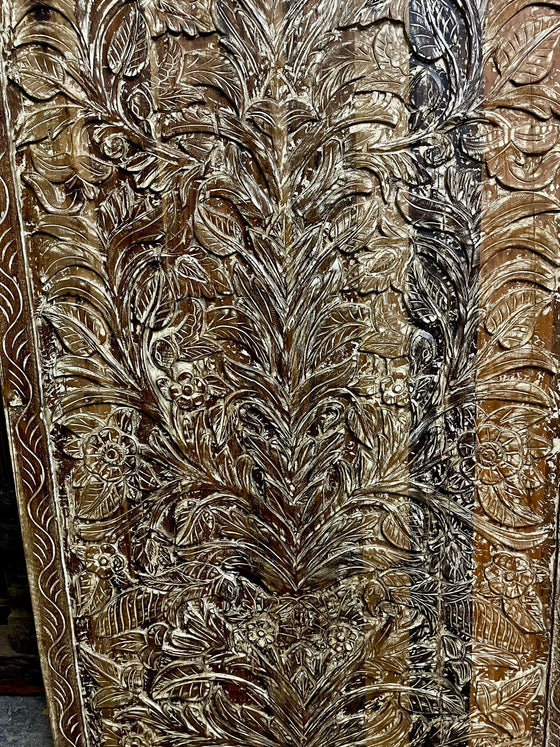 Tree Of Dreams Carved Sliding Barn Door Vintage Accent Door 96x42