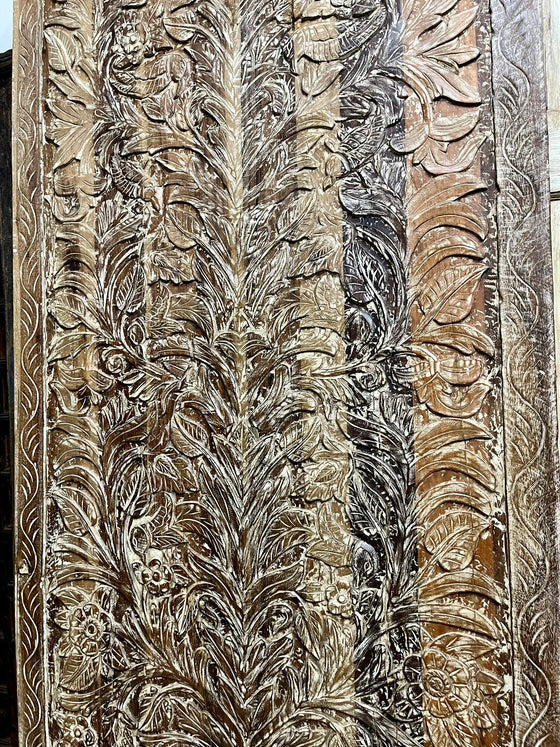 Tree Of Dreams Carved Sliding Barn Door Vintage Accent Door 96x42