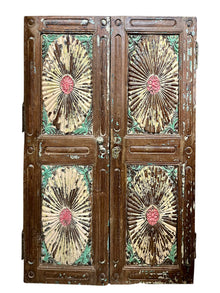  Antique Indian Carved Window Shutter Wall Decor