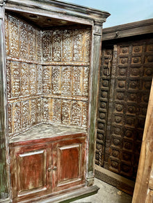  Antique HandCarved Bookshelf Corner Open Bookcase Farmhouse Decor