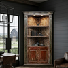 Antique HandCarved Bookshelf Corner Open Rustic Bookcase