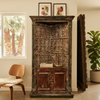 Antique Indian Corner Cabinet 