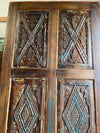 Rustic Carved Door Nail Studs Boho Barn Door 7'x3'