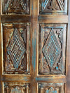 Rustic Carved Door Nail Studs Boho Barn Door 7'x3'