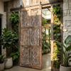 Farmhouse Sliding Barn Door with Vintage Hand-Carved Detailing 84x36