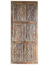 Vintage Carved Wood Barn Doors Pantry Closet 84x36