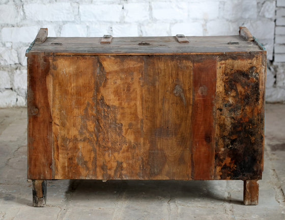 Antique Indian Damchiya Chest –Hand Carved Sideboard Console Table 