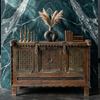 Antique Indian Damchiya Chest –Hand Carved Sideboard Console Table