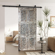  Vintage Barn Door Artistic Carved Door Whitewash Floral Statement Doors 