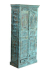 Bohemian Shabby Chic Armoire Rustic Carved Tall Statement Cabinet 81