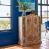 Antique Armoire Carved Boho Tiles Cabinet Rustic Hand Carved Wardrobe