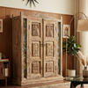 Antique Hand-Carved Armoire 