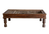 Antique Coffee Table Repurposed Teak Window Rustic Chai Table