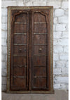Antique Indian Door Rustic Ranch Double Door Wine Room Barndoors