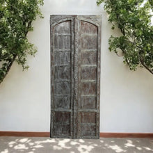  Arched Antique Teak Rustic White Distressed Door Panels82