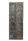 Antique Double Doors Rustic Farmhouse Whitewash Wooden Garden Doors 