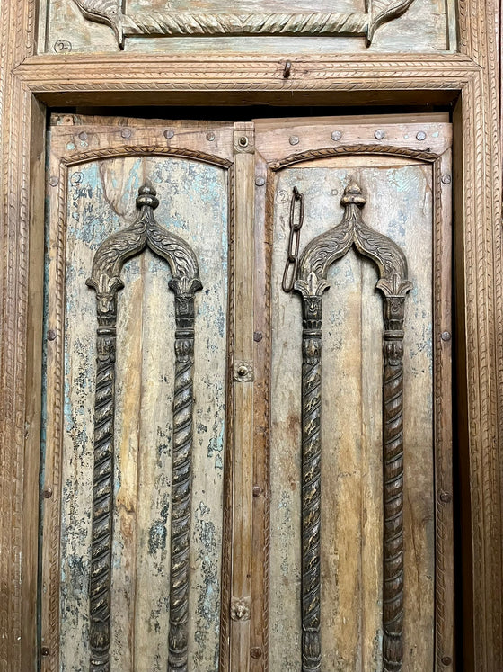 Medieval Antique Authentic Door Teak Wood Exterior Door Old Ornate Door 