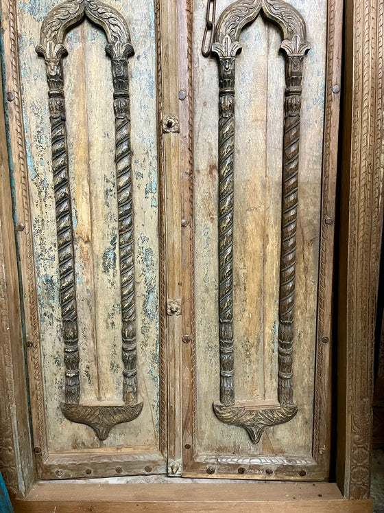 Medieval Antique Authentic Door Teak Wood Exterior Door Old Ornate Door 