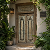 Medieval Antique Authentic Door Teak Wood Exterior Door Old Ornate Door 